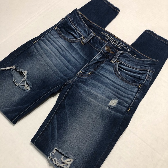 American Eagle Super Distressed Jegging 0495 - Picture 4 of 7